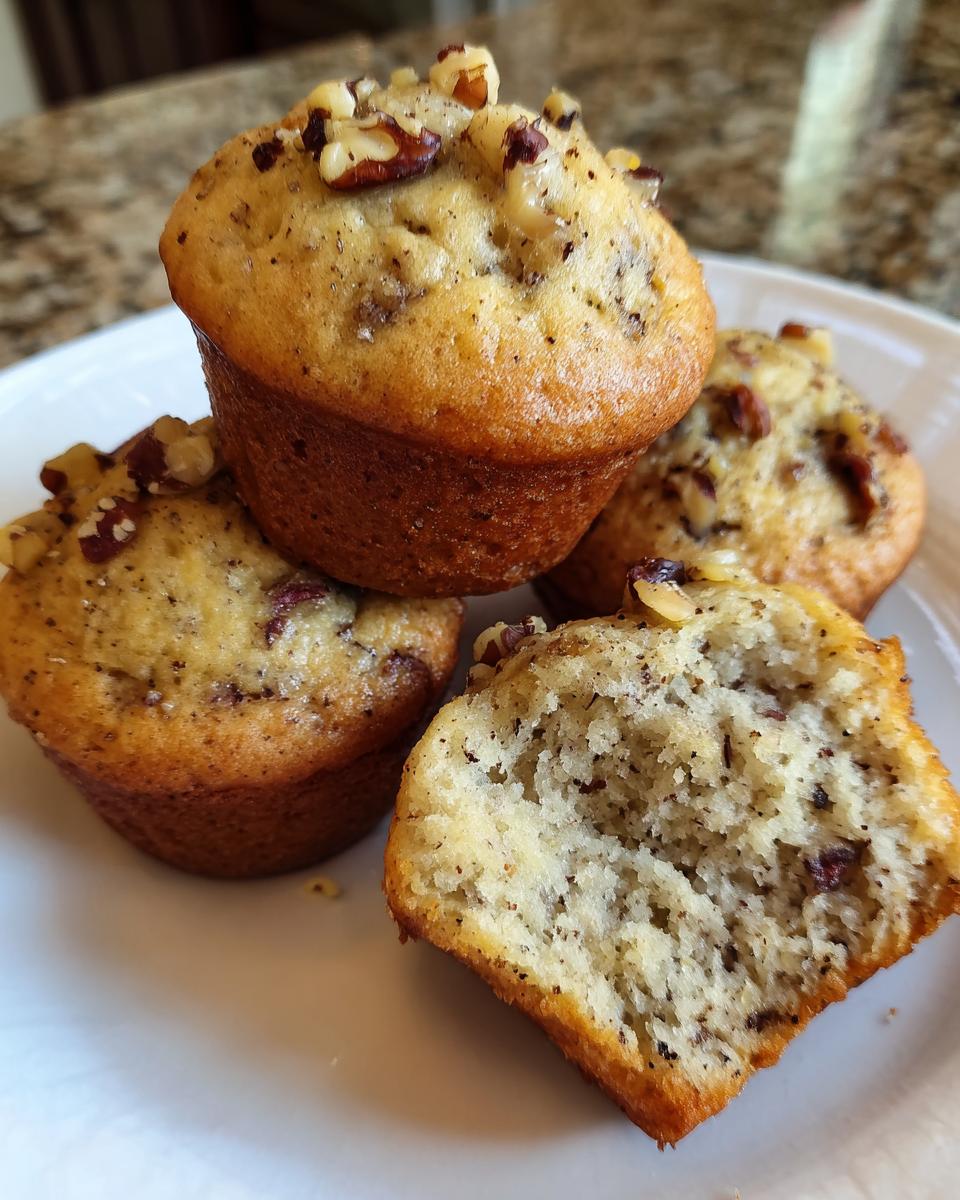 Vegan Banana Nut Muffins - detail 2