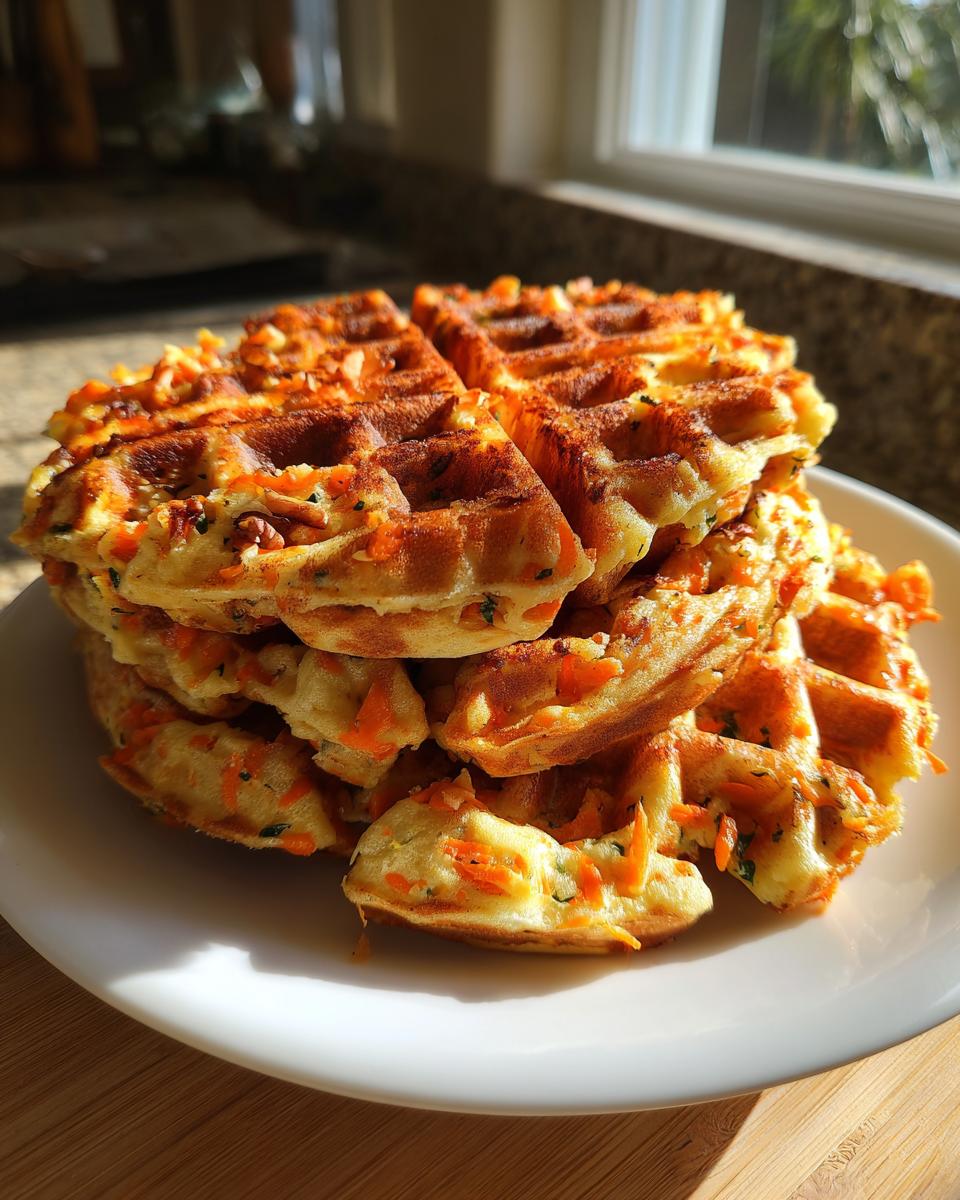 Vegan Carrot Cake Waffles - detail 1