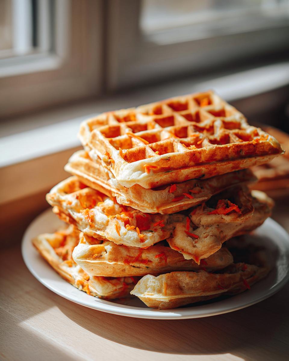 Vegan Carrot Cake Waffles - detail 2