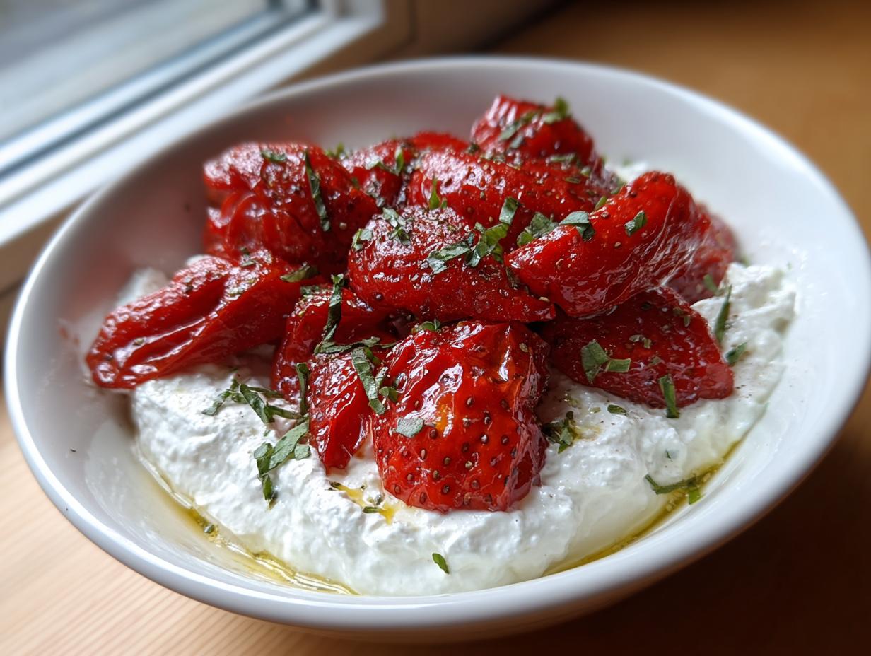 Whipped Feta Dip With Roasted Strawberries: 7 Steps