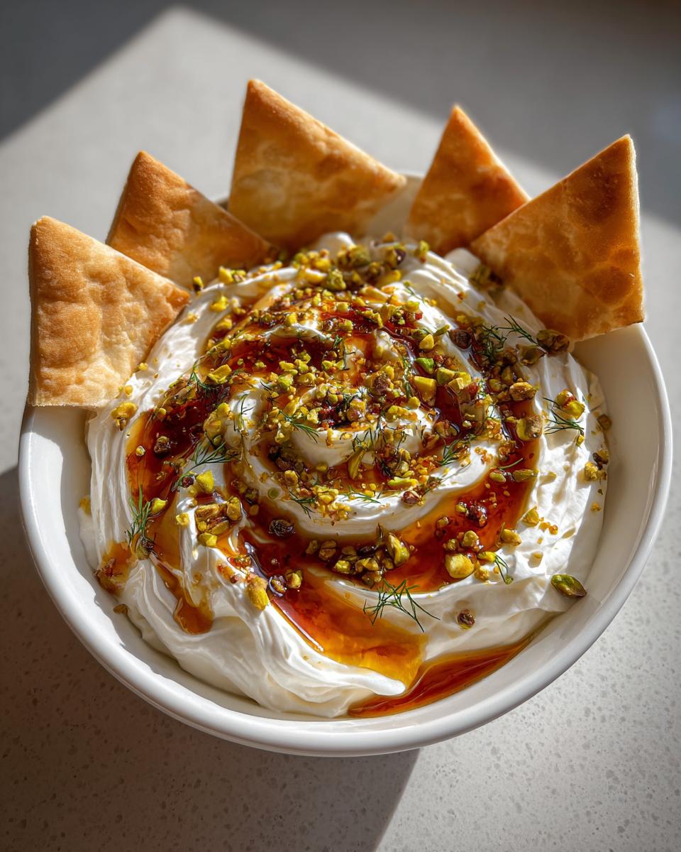 Whipped Hot Honey Feta Dip with Air Fryer Pita Chips - detail 1