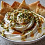 Whipped Hot Honey Feta Dip with Air Fryer Pita Chips