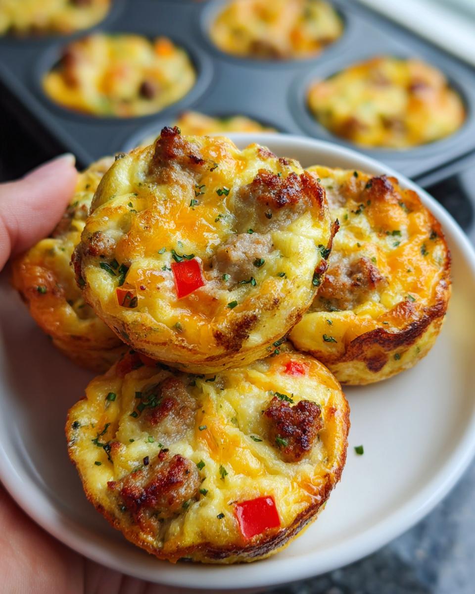 baked cheese egg cups - detail 1