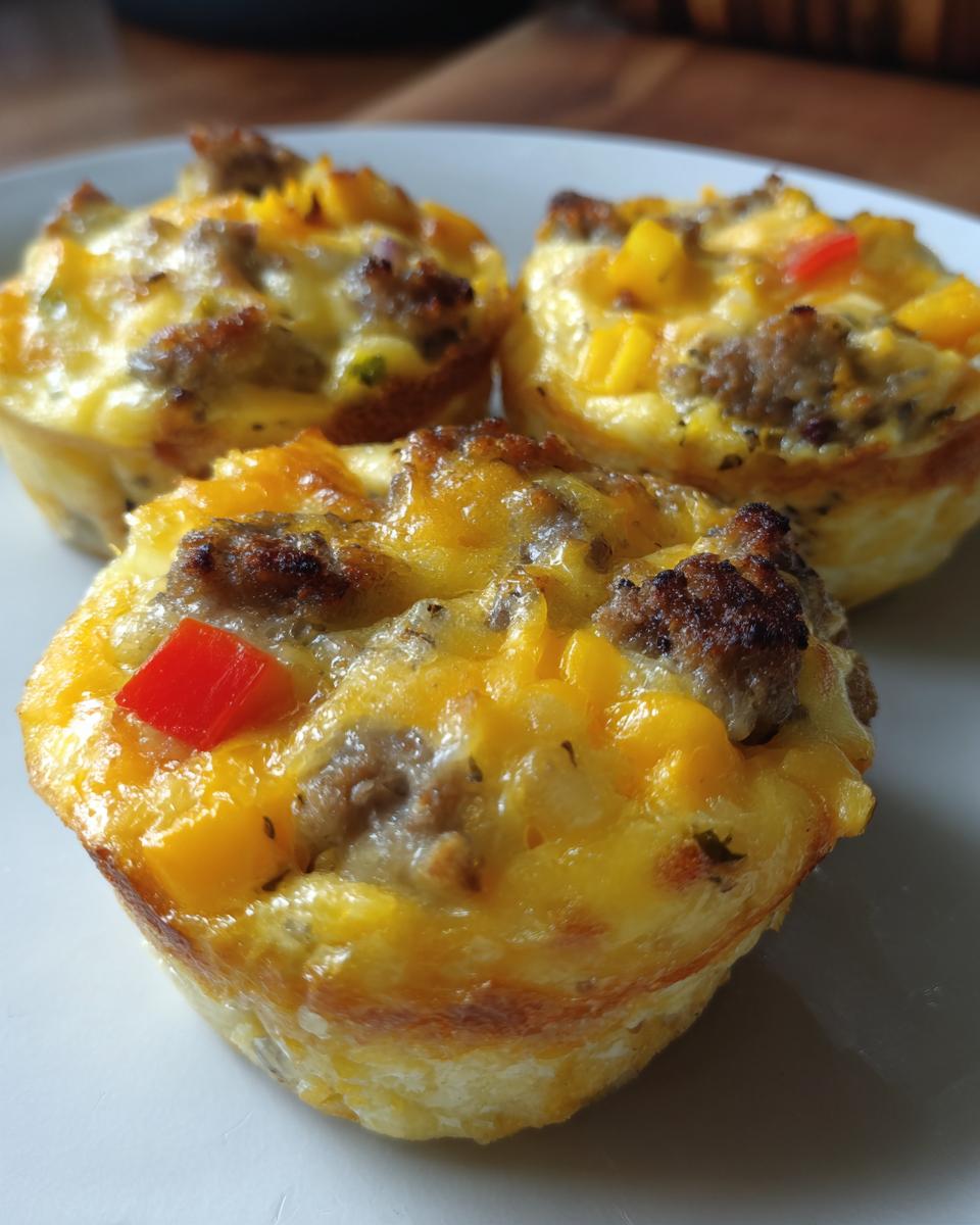 baked cheese egg cups - detail 3