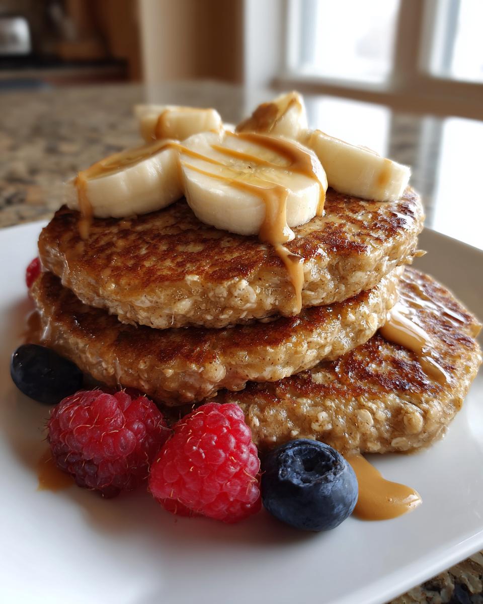 banana oat pancakes no sugar - detail 1