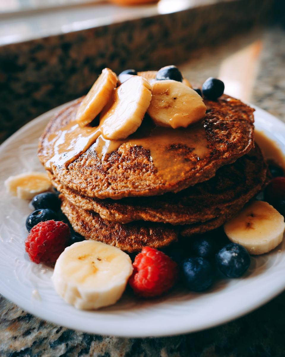 banana oat pancakes no sugar - detail 2