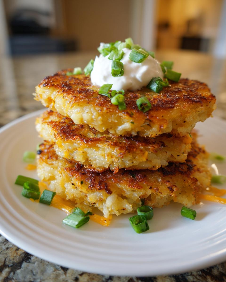 cheesy potato pancakes - detail 1