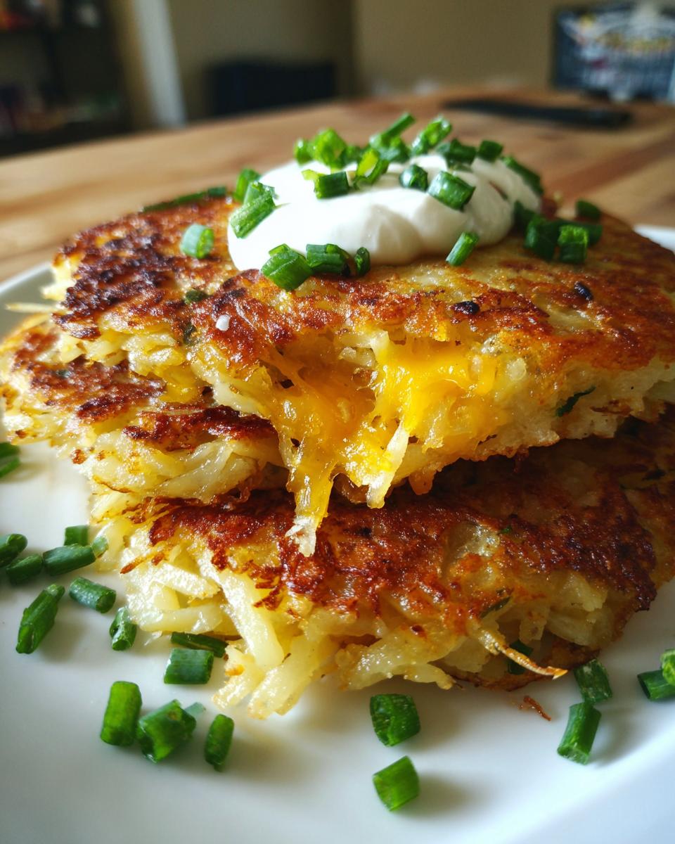 cheesy potato pancakes - detail 2