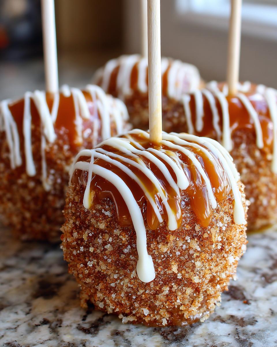 churro cinnamon sugar candy apples - detail 2