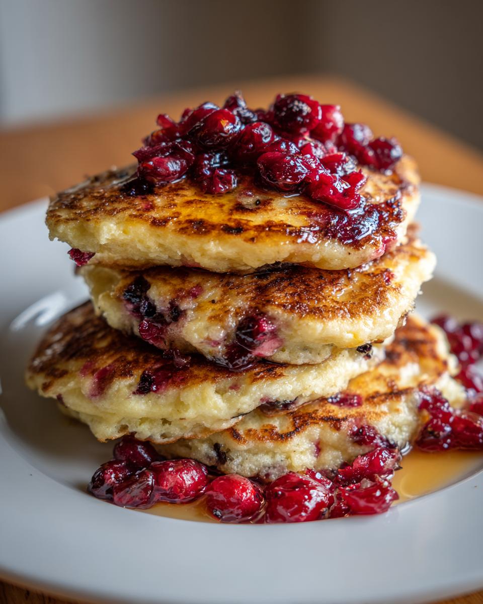 cranberry orange pancakes - detail 1