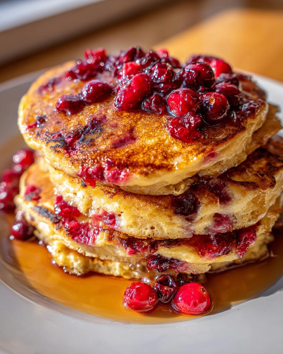 cranberry orange pancakes - detail 2