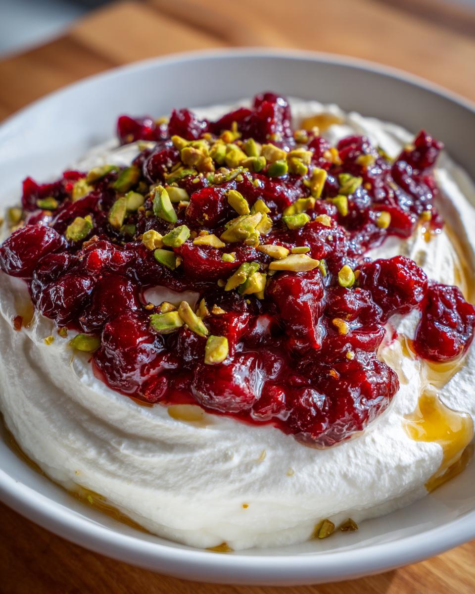 cranberry whipped feta dip - detail 1