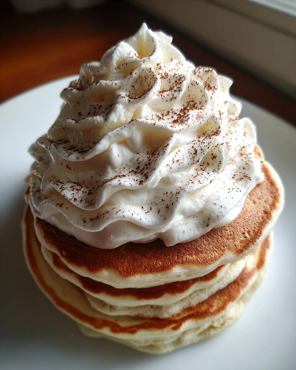 eggnog pancakes with nutmeg whipped cream - detail 1