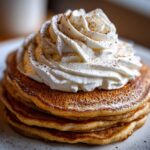 eggnog pancakes with nutmeg whipped cream