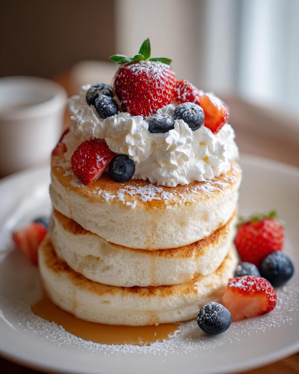 fluffy Japanese souffle pancakes - detail 1