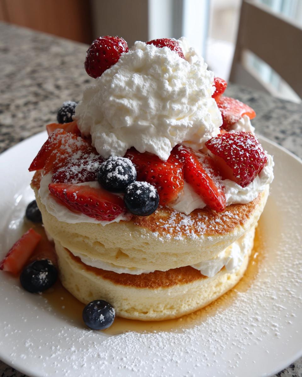 fluffy Japanese souffle pancakes - detail 2