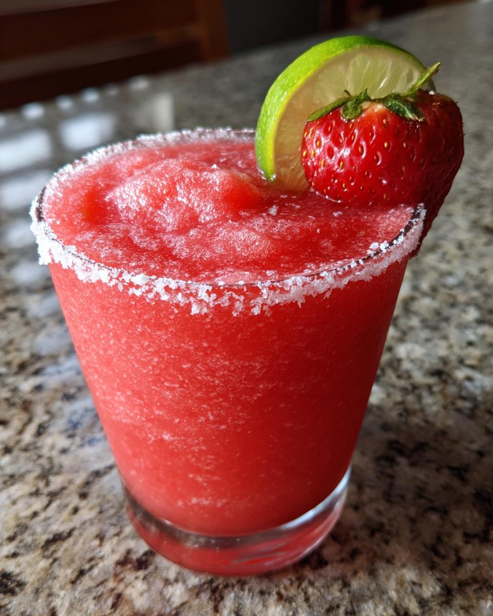 frozen strawberry mocktail - detail 1
