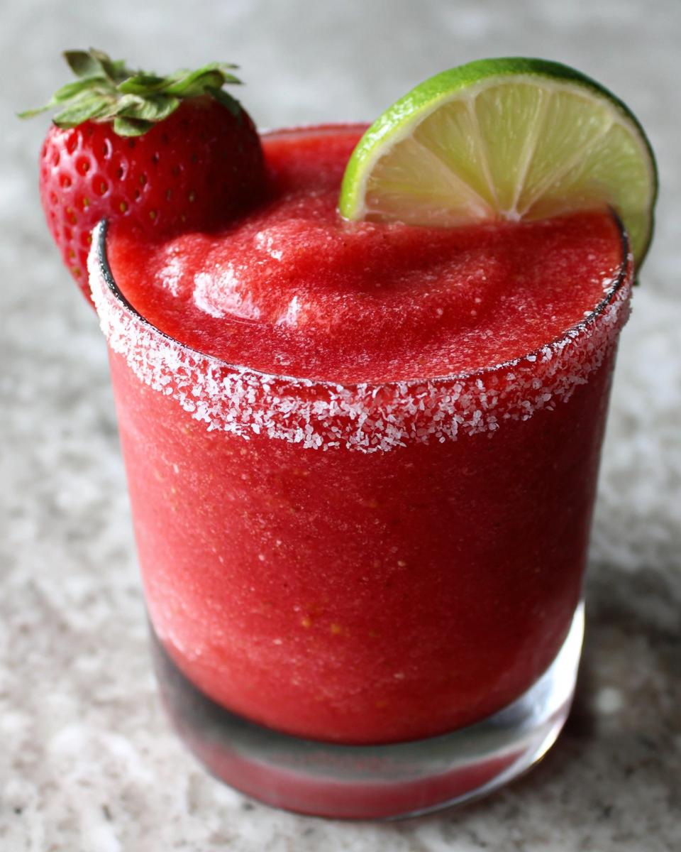 frozen strawberry mocktail - detail 2