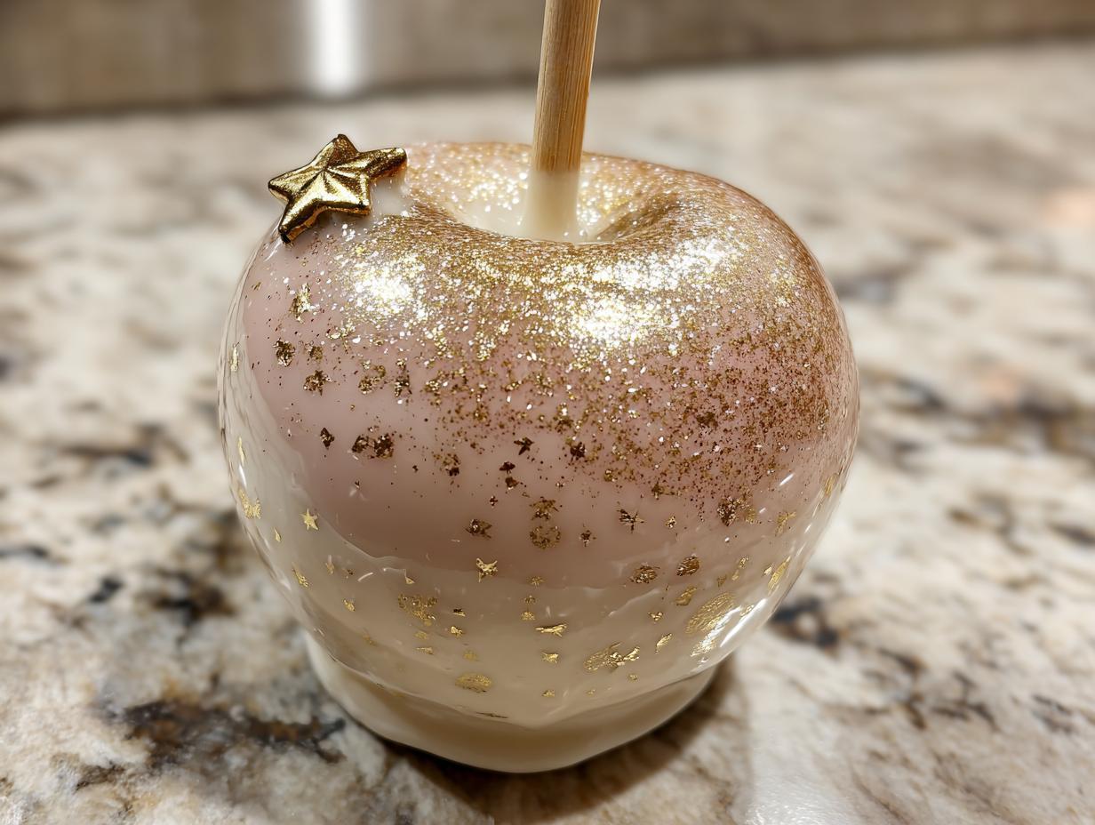 Stunning gold champagne candy apples: 1 trick