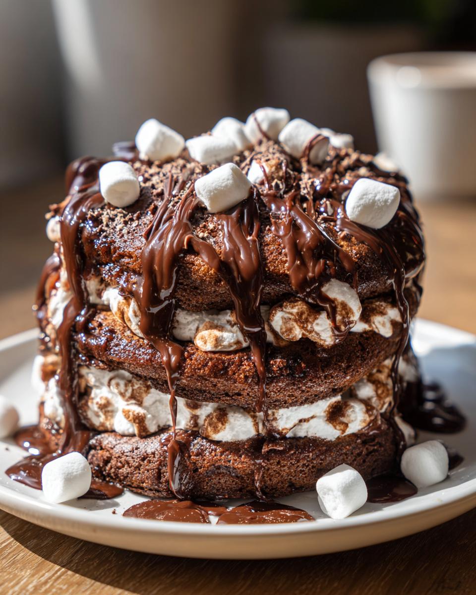 hot chocolate pancakes - detail 2