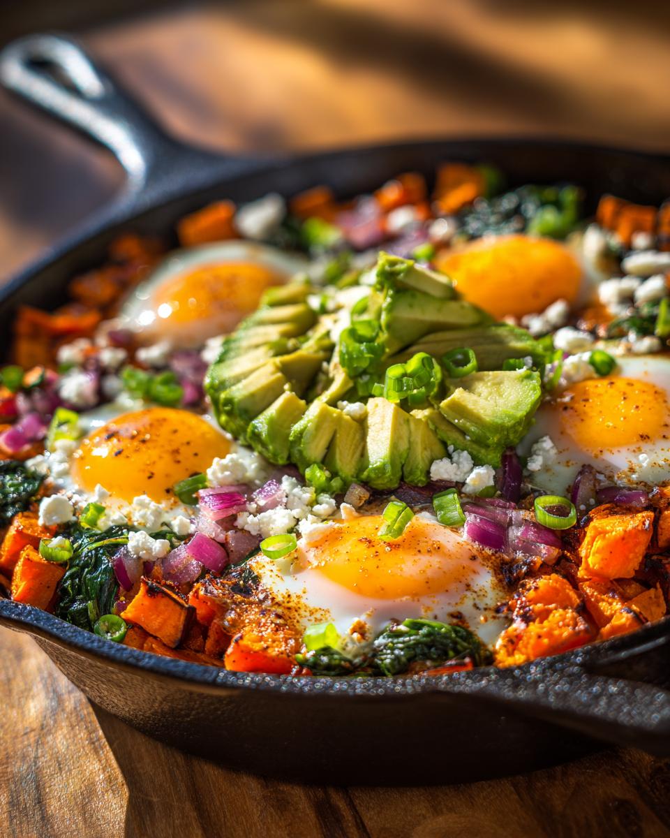 loaded sweet potato breakfast skillet - detail 2