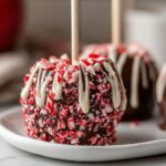 peppermint bark candy apples