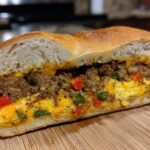sausage egg stuffed french bread