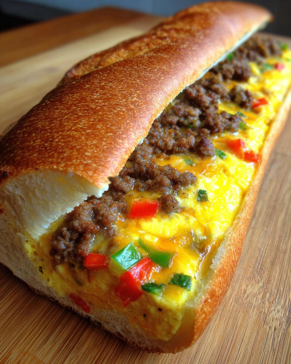 Amazing 1 sausage egg stuffed French bread 5 sausage egg stuffed french bread - detail 2