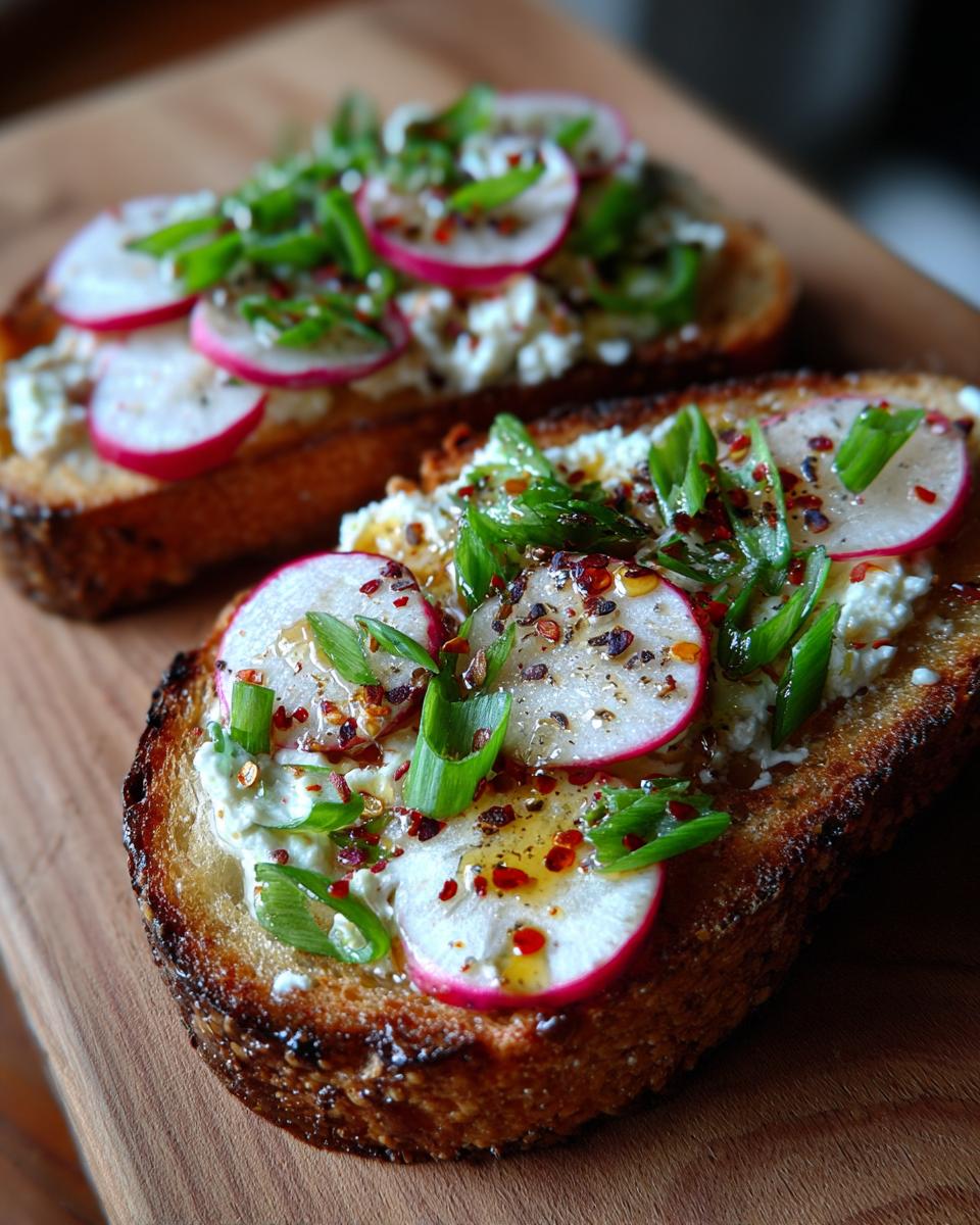 savory cottage cheese toast - detail 1