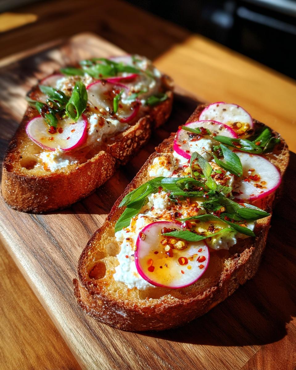 savory cottage cheese toast - detail 2