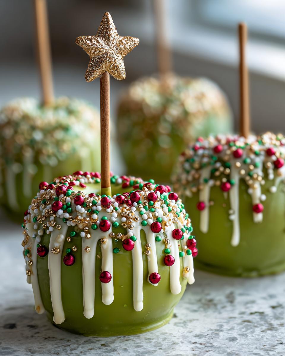 tree sprinkle candy apples - detail 2
