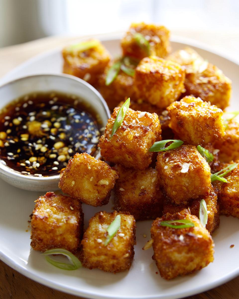 Air Fryer Crispy Tofu Bites with Dipping Sauce - detail 1