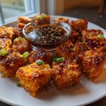 Air Fryer Crispy Tofu Bites with Dipping Sauce