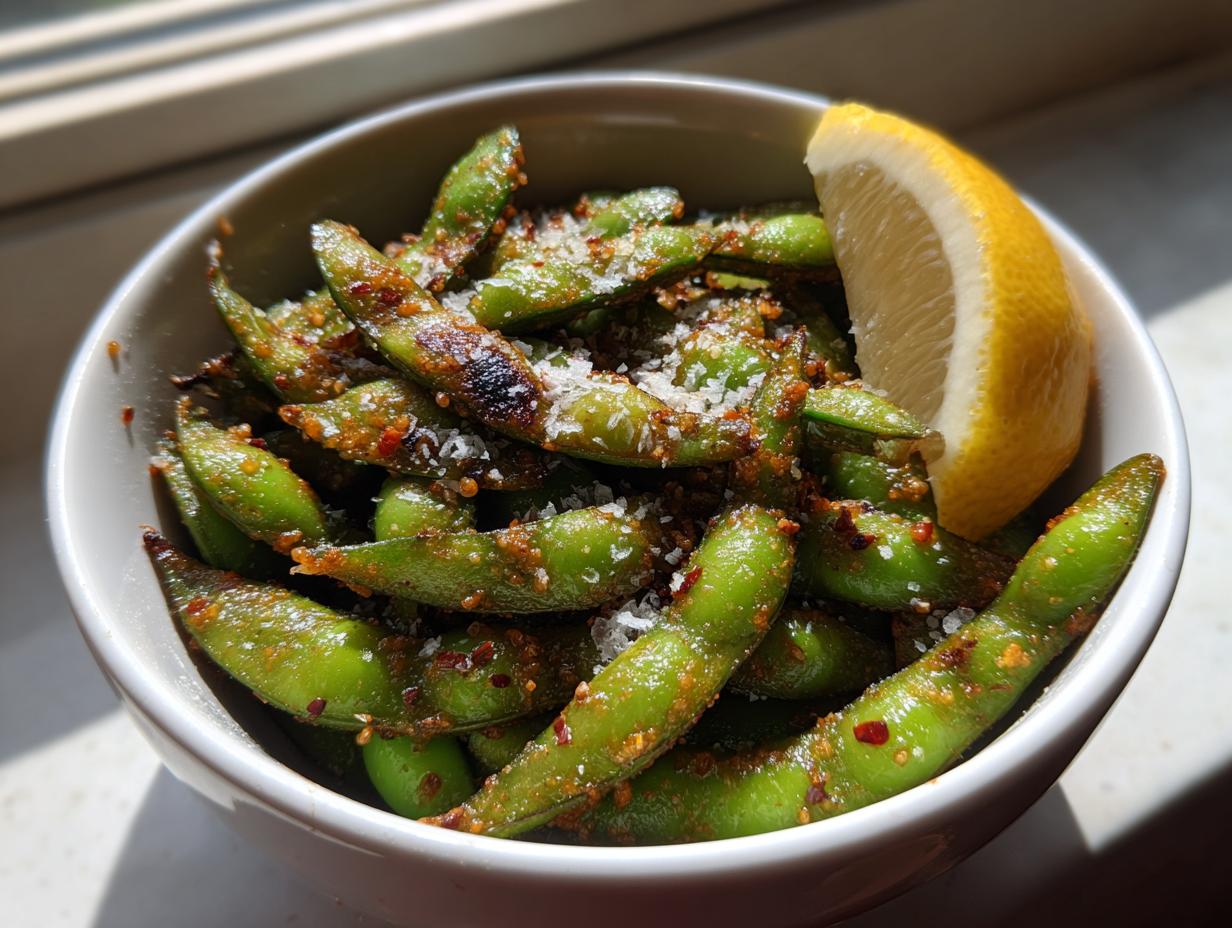 Amazing 10-Minute Air Fryer Parmesan Edamame