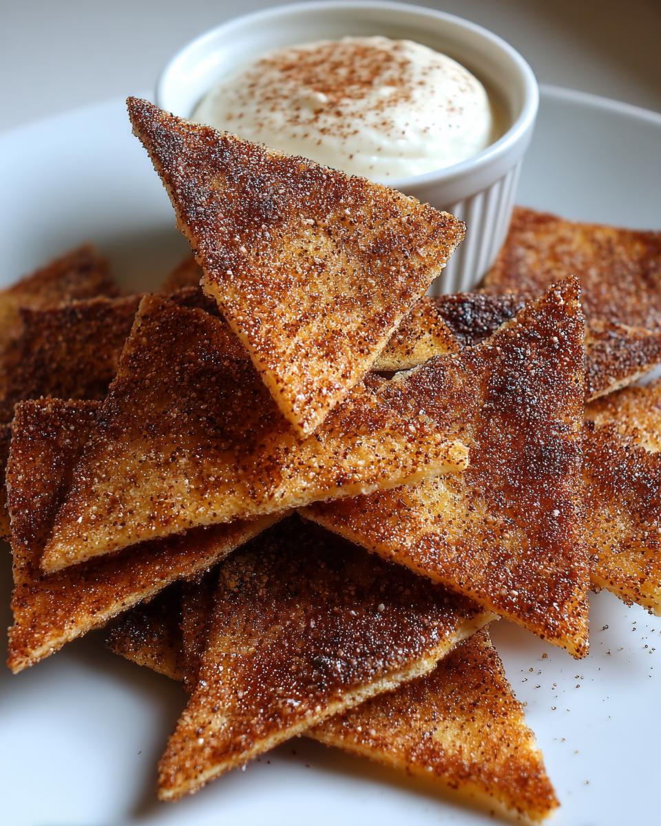 Air Fryer Tortilla Cinnamon Crisps Yogurt Dip - detail 2
