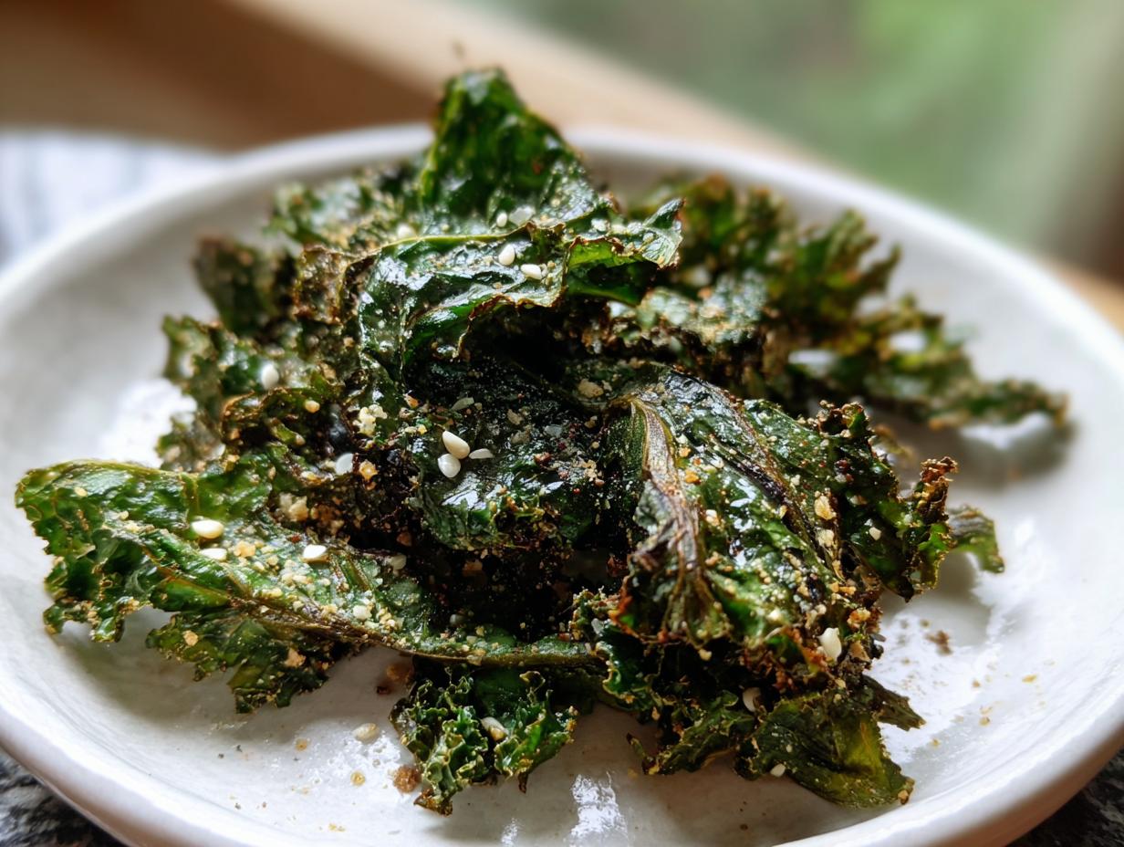 Amazing 10-Minute Air fryer kale chips