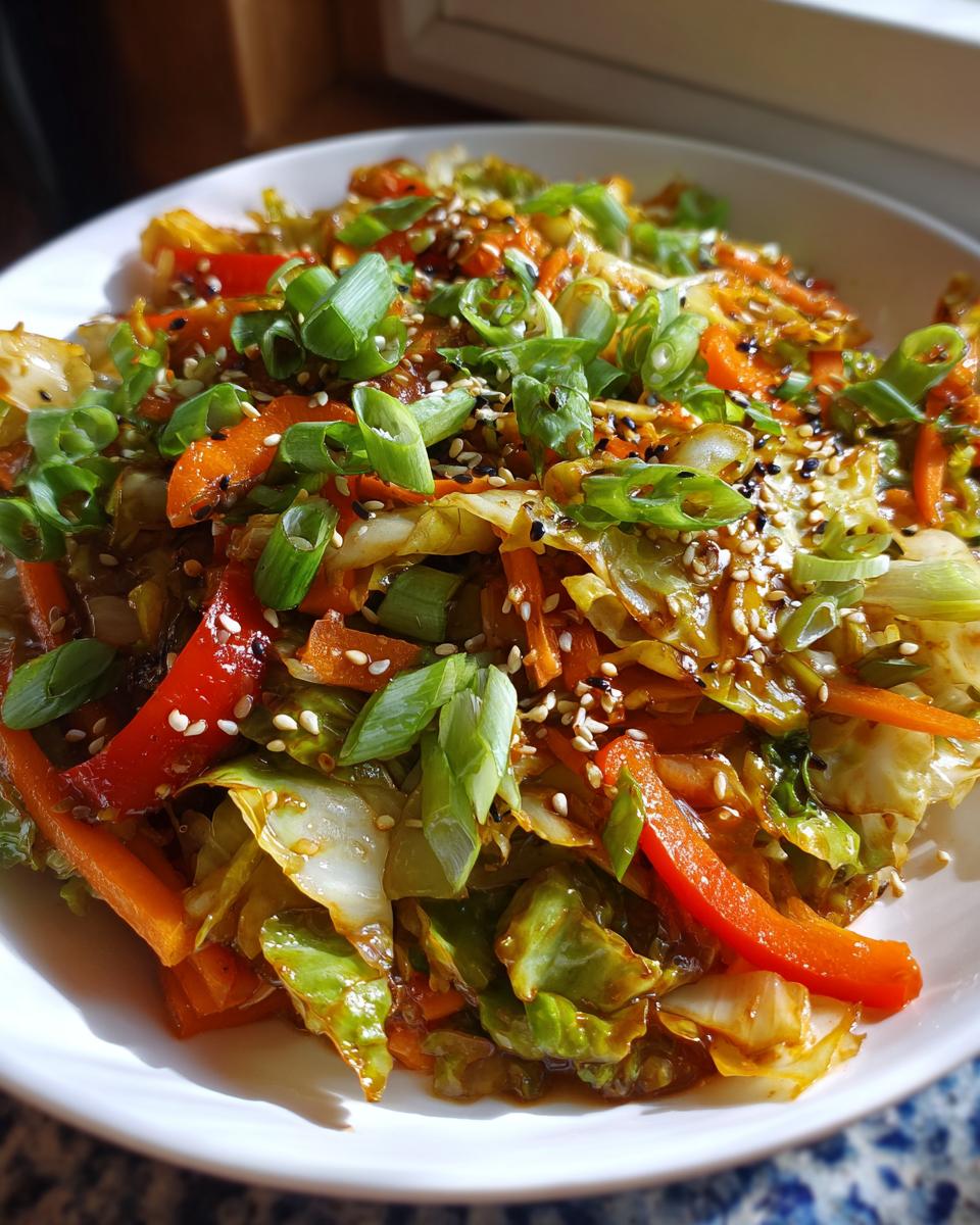 Asian cabbage stir fry - detail 1
