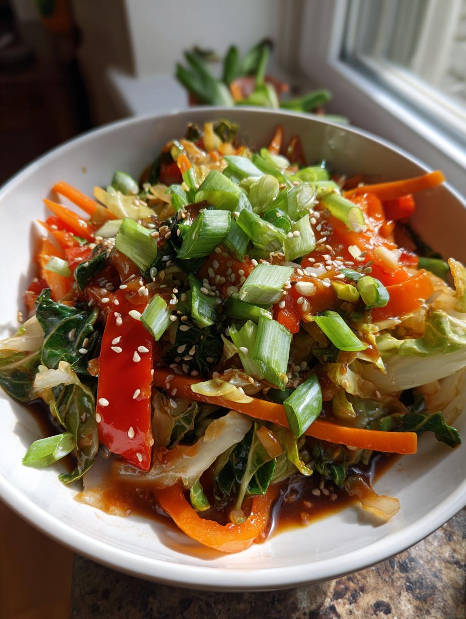 Asian cabbage stir fry - detail 2