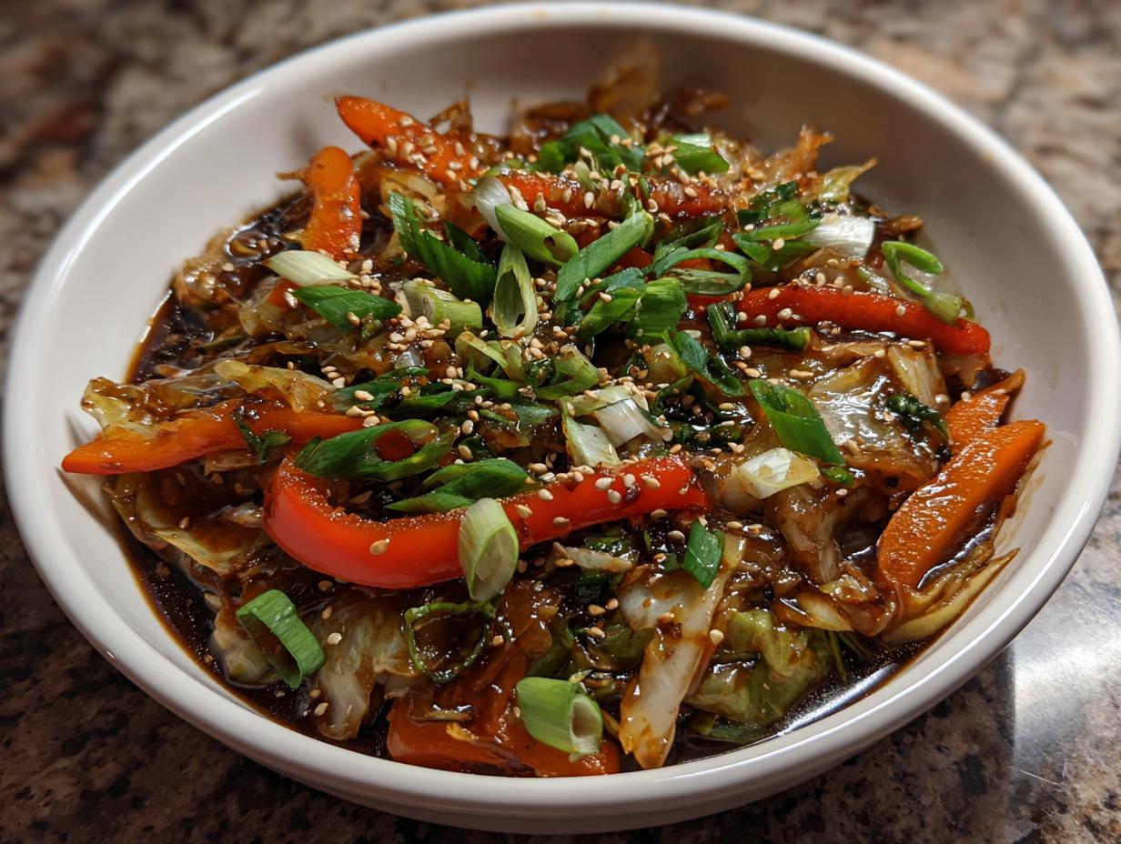 Amazing Asian cabbage stir fry in 30 mins