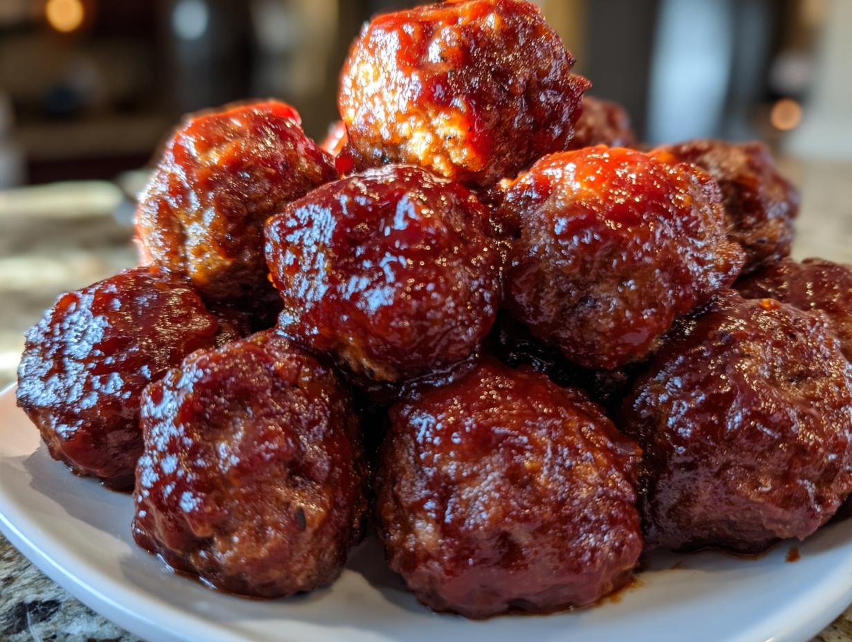 Amazing BBQ Meatball Party Appetizers in 1 easy step