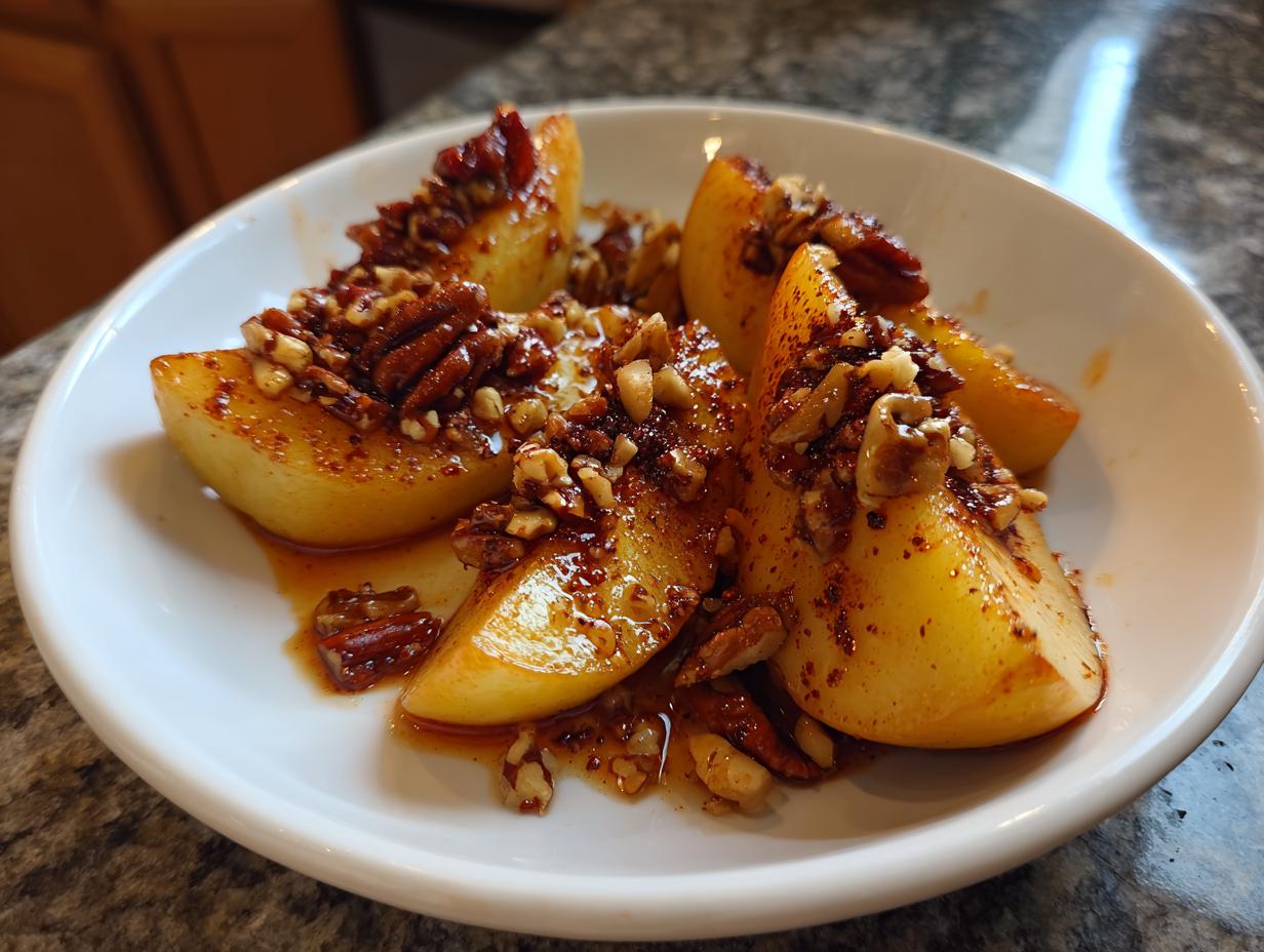 Stunning Baked Apple Slices with Cinnamon and Nuts Recipe