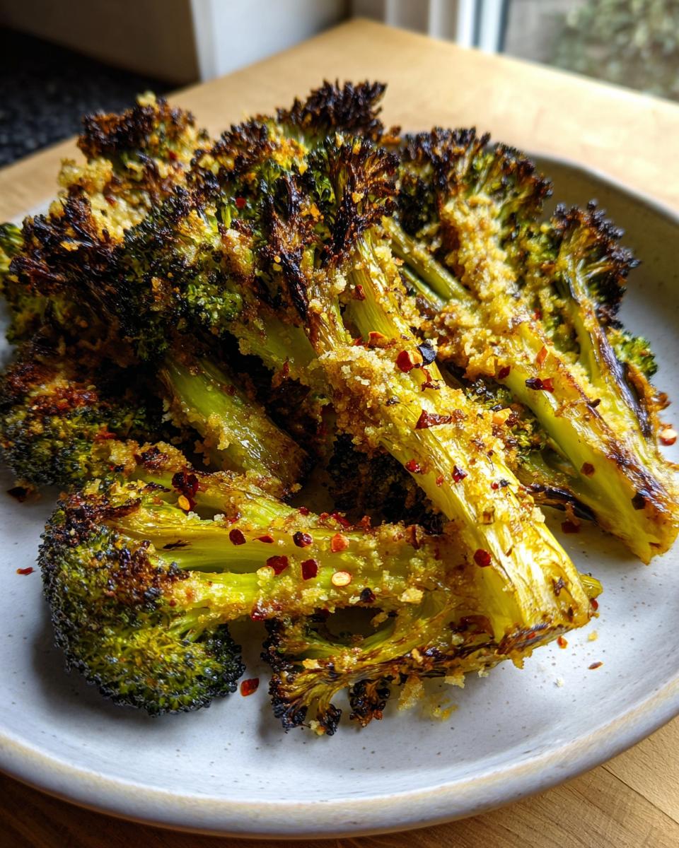 Baked Crispy Broccoli Chips with Parmesan - detail 1