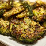 Baked Crispy Broccoli Chips with Parmesan