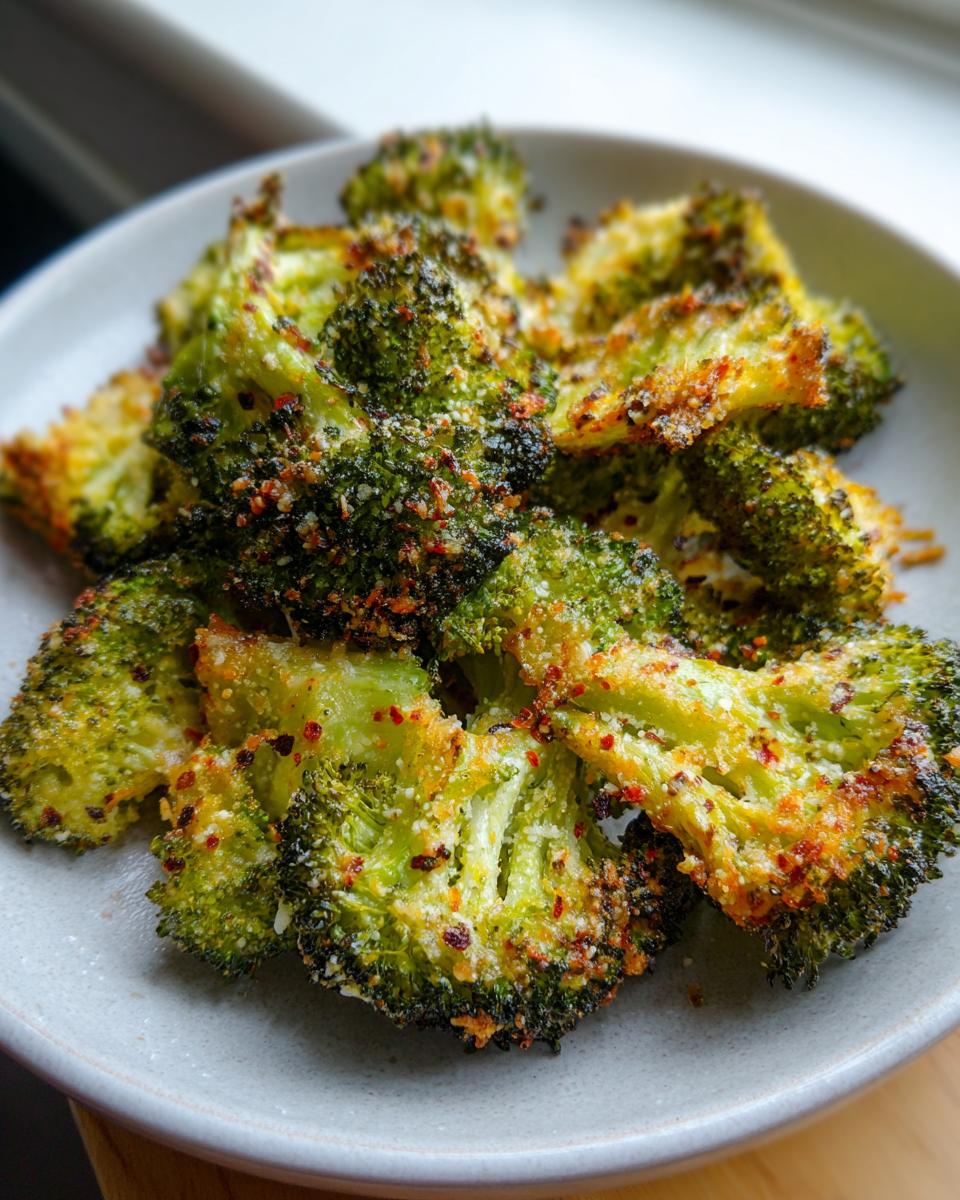 Baked Crispy Broccoli Chips with Parmesan - detail 2