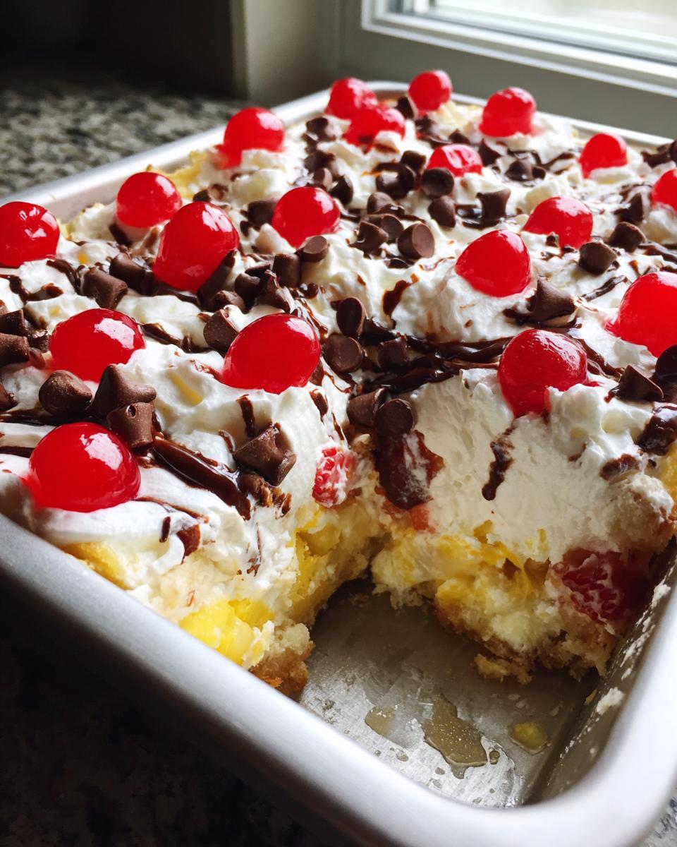 Banana Split Dump Cake - detail 2