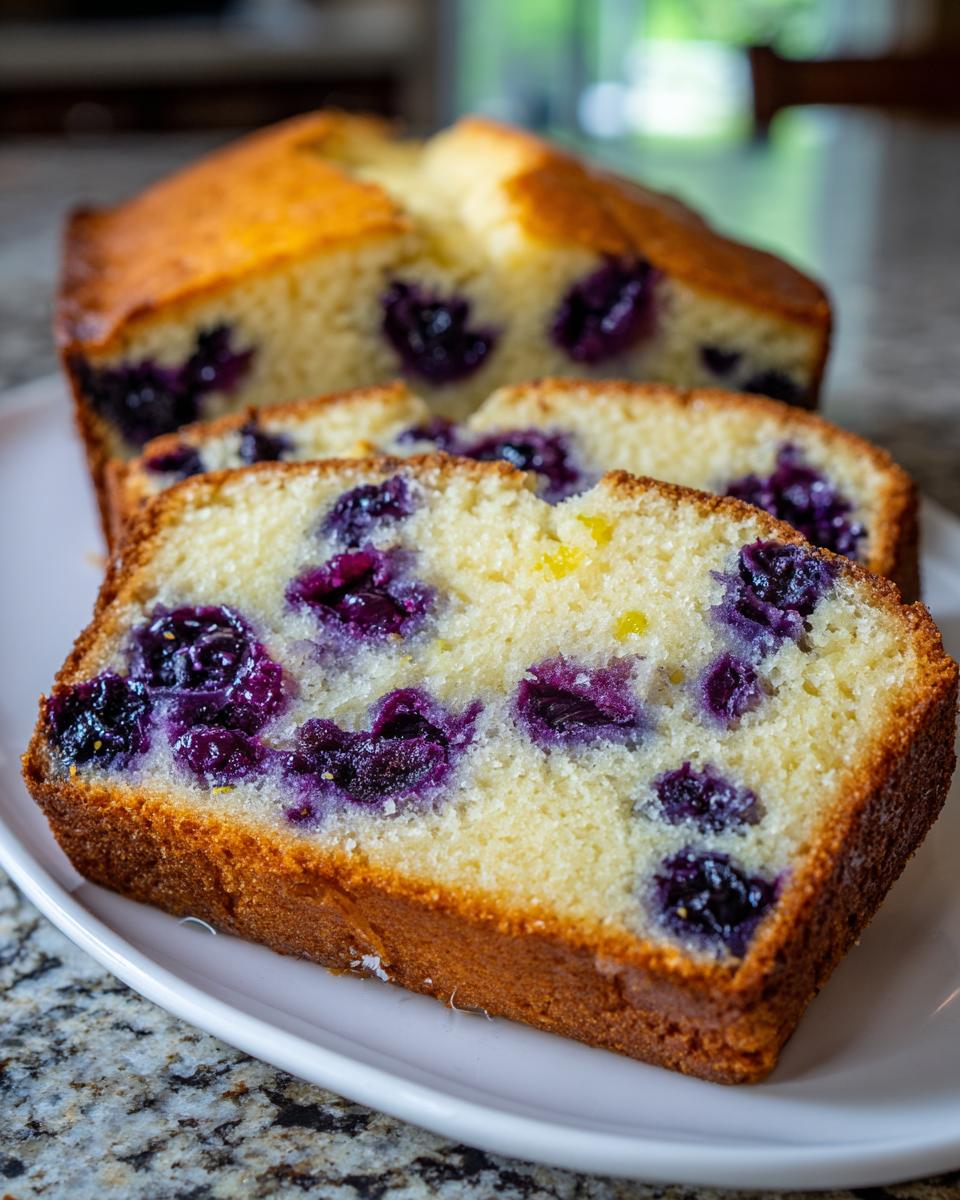 Blueberry lemon sourdough bread - detail 1