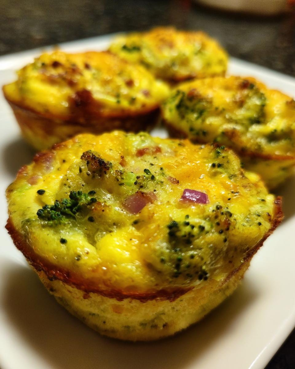 Broccoli Cheddar Egg Muffins - detail 2