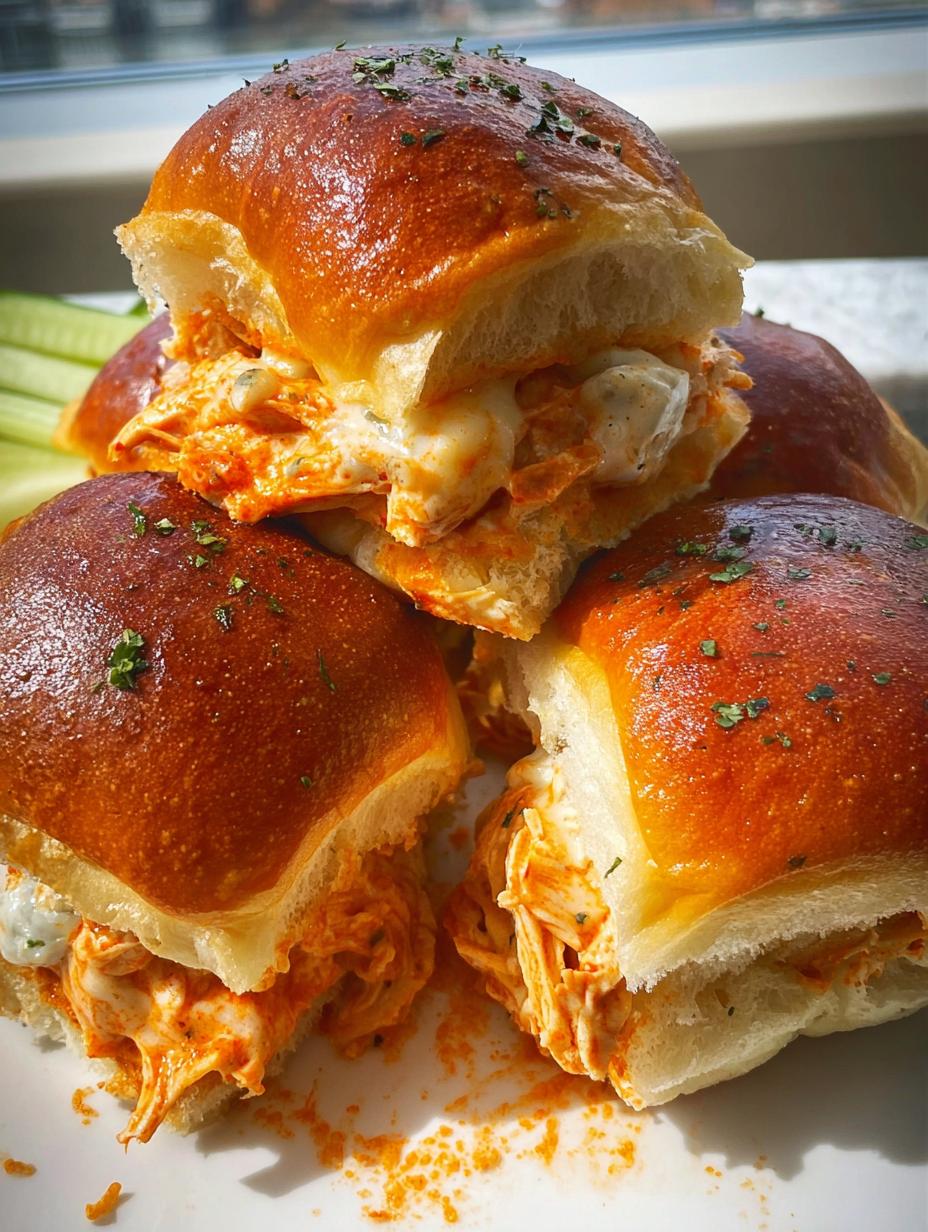 Buffalo chicken sliders - detail 2