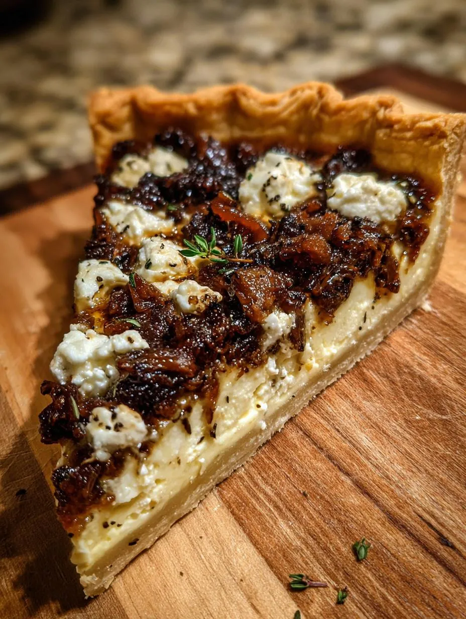 Stunning 4-Ingredient Caramelized Onion Goat Cheese Tart 5 Caramelized onion goat cheese tart - detail 2
