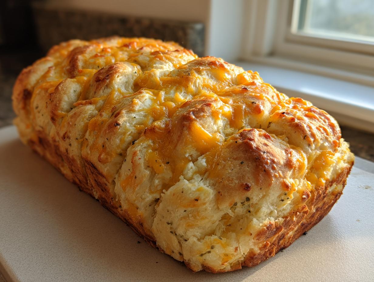 Amazing Cheddar Garlic Pull-Apart Bread in 15 min